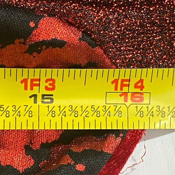 Woman's M 'Vampire Witch Halloween Costume Dress Medieval Red Sparkly Velour - Picture 12 of 13